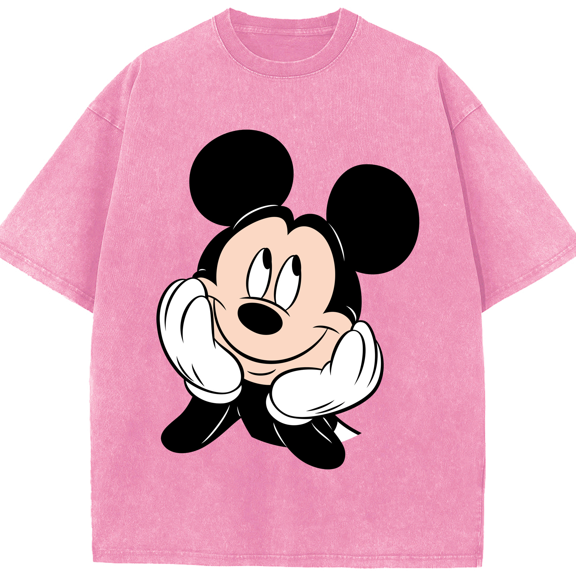 （画像用） ミッキーマウス Mickey Mouse 綿100% ヴィンテージ風 半袖Tシャツ（フロントプリント）